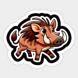 Kawaii Warthog Sticker